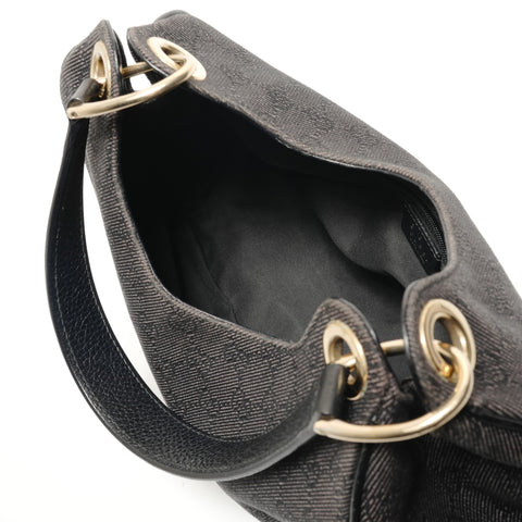 GUCCI GG canvas Shoulder Bag black WS28934