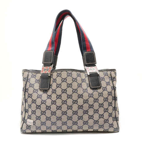GUCCI Shelly line GG pattern Handbag Navy WS28935