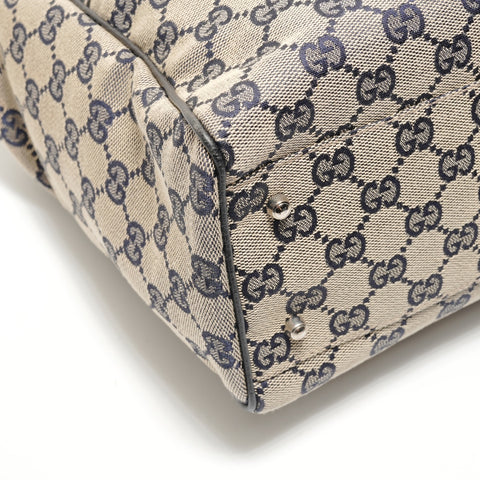 GUCCI Shelly line GG pattern Handbag Navy WS28935