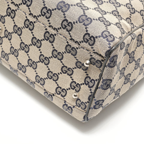 GUCCI Shelly line GG pattern Handbag Navy WS28935