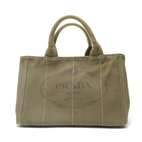 PRADA Canapa Handbag khaki WS28936