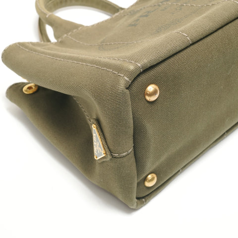 PRADA Canapa Handbag khaki WS28936