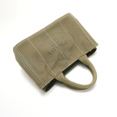 PRADA Canapa Handbag khaki WS28936