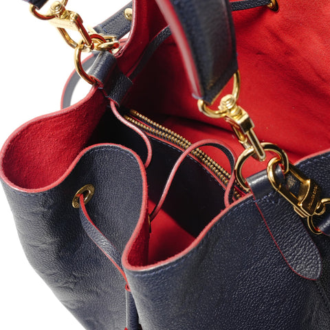 LOUIS VUITTON Monogram Empreinte Neo No 2021-2025 Shoulder Bag Navy WS28937