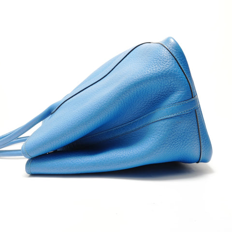 HERMES � P stamp, 2012 Garden Party Vache Country Blue Royal Tote Bag blue WS28938