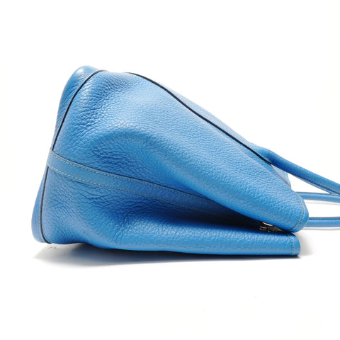HERMES � P stamp, 2012 Garden Party Vache Country Blue Royal Tote Bag blue WS28938