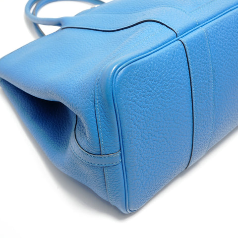 HERMES � P stamp, 2012 Garden Party Vache Country Blue Royal Tote Bag blue WS28938