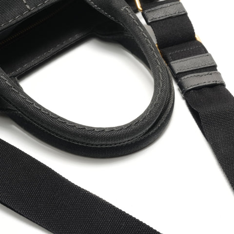 PRADA Canapa SS 2WAY Handbag black WS28939