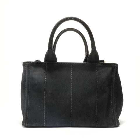 PRADA Canapa SS 2WAY Handbag black WS28939