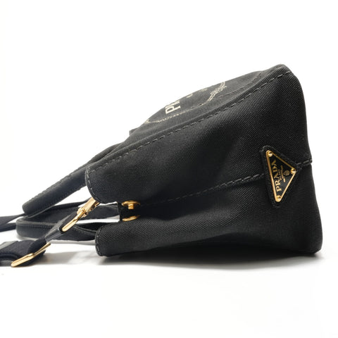 PRADA Canapa SS 2WAY Handbag black WS28939