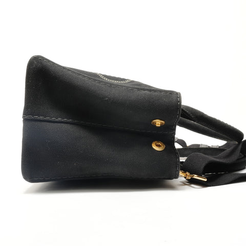 PRADA Canapa SS 2WAY Handbag black WS28939