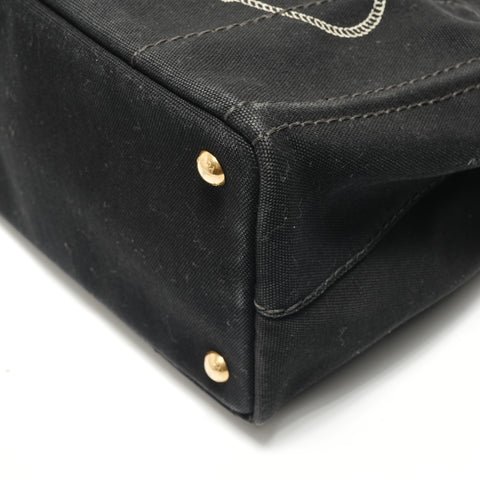 PRADA Canapa SS 2WAY Handbag black WS28939
