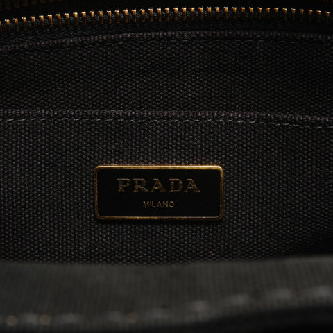 PRADA Canapa SS 2WAY Handbag black WS28939