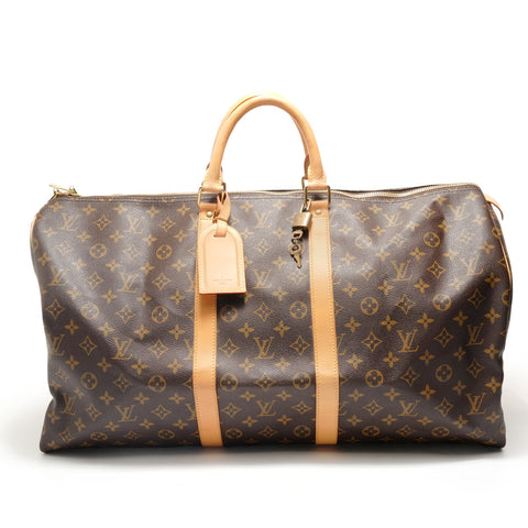 LOUIS VUITTON Monogram Keepall Bandoulière 55 (2008 model) Boston bag Brown WS28941