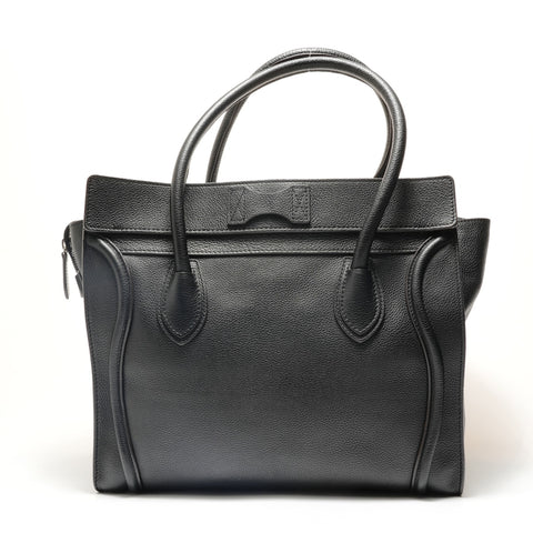 CELINE Luggage Medium Shopper Shoulder Bag black WS28943