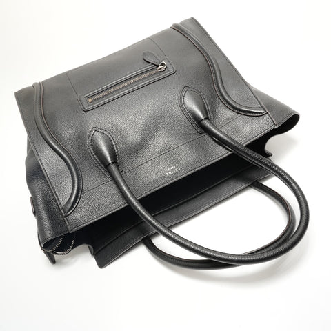 CELINE Luggage Medium Shopper Shoulder Bag black WS28943