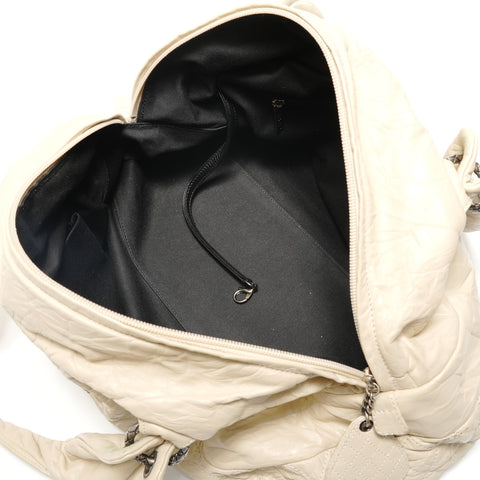 CHANEL Item No. 13, 2006-2007, Leather Quilted, COCO Mark Shoulder Bag beige WS28945