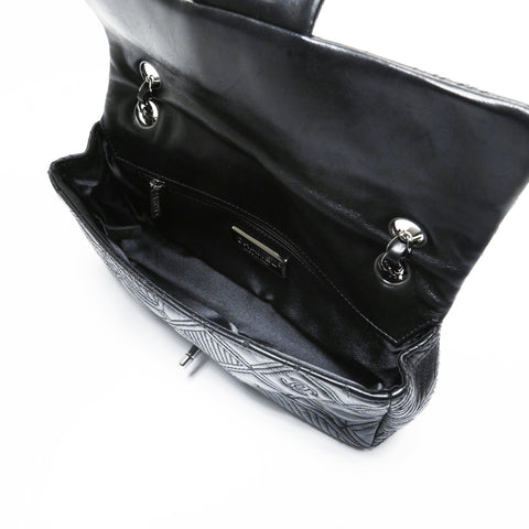 CHANEL Camellia Chain Shoulder Lamb Shoulder Bag black WS28947