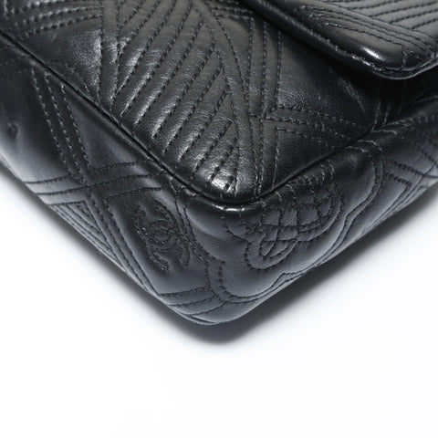 CHANEL Camellia Chain Shoulder Lamb Shoulder Bag black WS28947