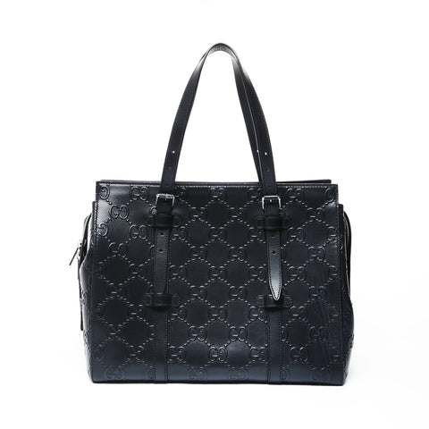 GUCCI GG embossed tote Tote Bag black WS28949