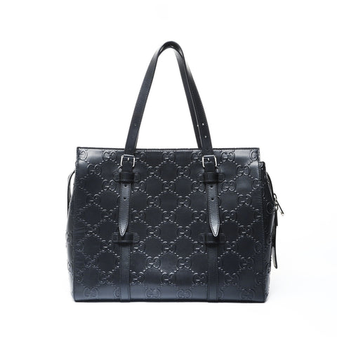 GUCCI GG embossed tote Tote Bag black WS28949