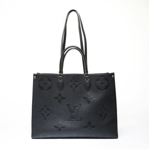 LOUIS VUITTON OnTheGo GM Monogram Empreinte Noir Tote Bag black WS28950