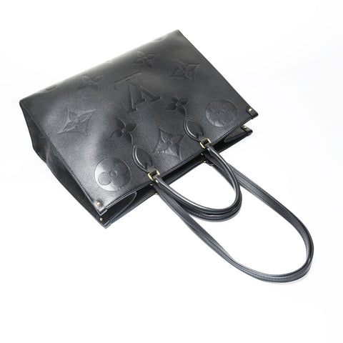 LOUIS VUITTON OnTheGo GM Monogram Empreinte Noir Tote Bag black WS28950