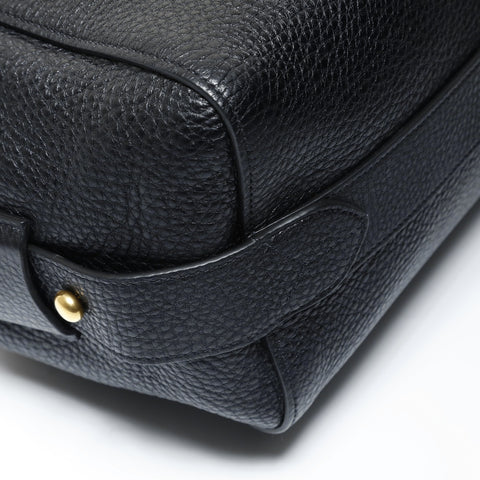 PRADA Vitello Daino Leather Duffle Bag 2-Way Shoulder Bag black WS28951