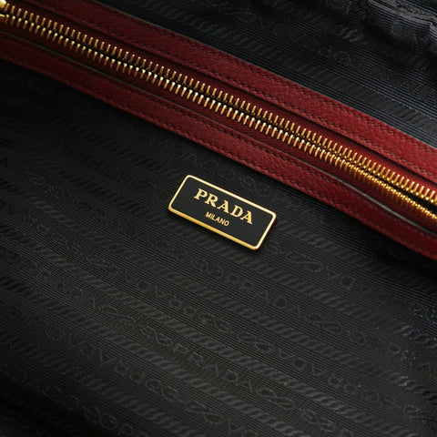 PRADA 2WAY Vitello Phoenix 1BB087 Shoulder Bag Red WS28952