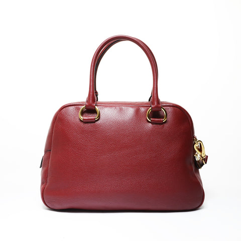 PRADA 2WAY Vitello Phoenix 1BB087 Shoulder Bag Red WS28952