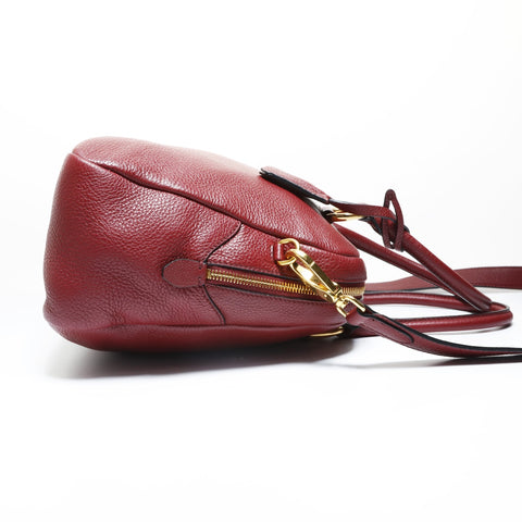 PRADA 2WAY Vitello Phoenix 1BB087 Shoulder Bag Red WS28952
