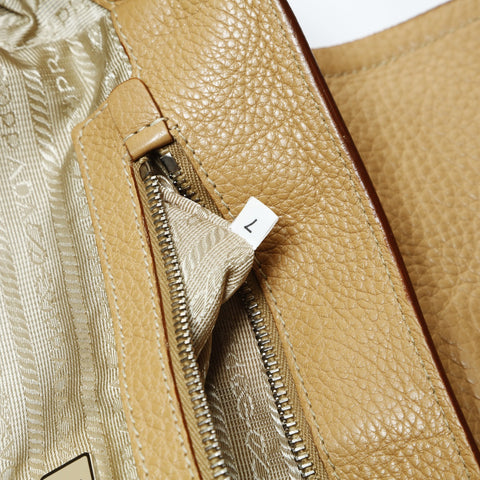 PRADA Python buckle tote bag, leather, LN09611 Shoulder Bag beige WS28953