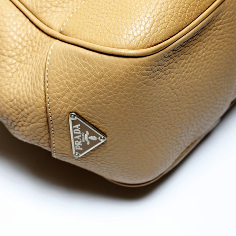 PRADA Python buckle tote bag, leather, LN09611 Shoulder Bag beige WS28953