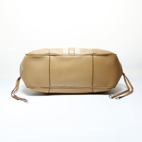 PRADA Python buckle tote bag, leather, LN09611 Shoulder Bag beige WS28953