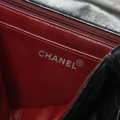 CHANEL Booth #4, 1992-1994, Large COCO Mark logo chain Handbag black WS28954