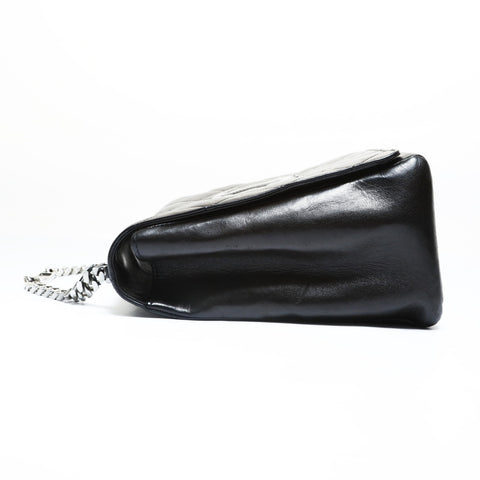 CHANEL Booth #4, 1992-1994, Large COCO Mark logo chain Handbag black WS28954