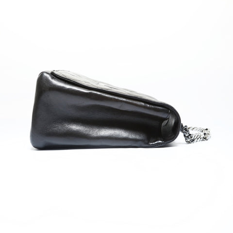 CHANEL Booth #4, 1992-1994, Large COCO Mark logo chain Handbag black WS28954
