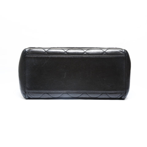 CHANEL Booth #4, 1992-1994, Large COCO Mark logo chain Handbag black WS28954