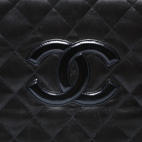 CHANEL Booth #4, 1992-1994, Large COCO Mark logo chain Handbag black WS28954