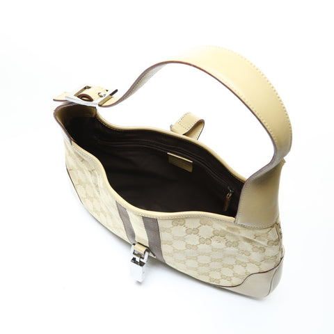 GUCCI GG Canvas One Belt Jackie Shoulder Bag beige WS28955