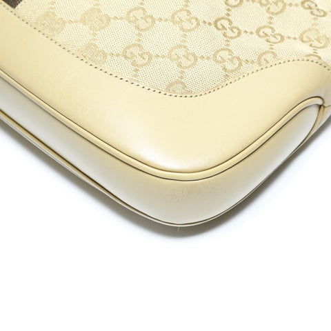 GUCCI GG Canvas One Belt Jackie Shoulder Bag beige WS28955