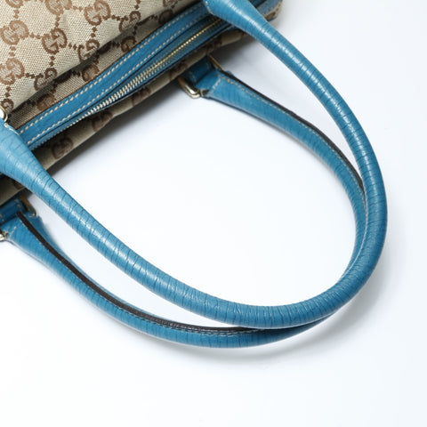 GUCCI Deca Horsebit GG Canvas Shoulder Bag Brown WS28957