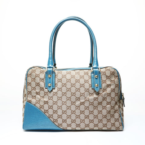GUCCI Deca Horsebit GG Canvas Shoulder Bag Brown WS28957