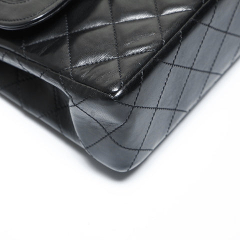 CHANEL Mattasse double flap Shoulder Bag black WS28958