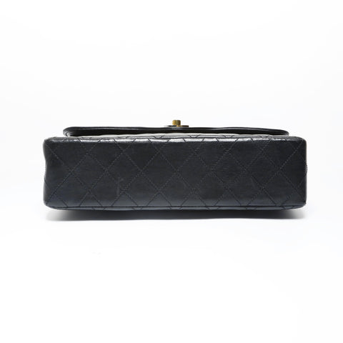 CHANEL Mattasse double flap Shoulder Bag black WS28958