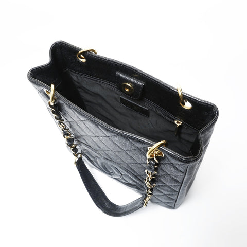 CHANEL Series 8, 2000-2002, Caviar Skin, Large COCO Mark Shoulder Bag black WS28959