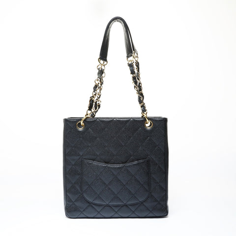 CHANEL Series 8, 2000-2002, Caviar Skin, Large COCO Mark Shoulder Bag black WS28959