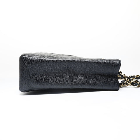 CHANEL Series 8, 2000-2002, Caviar Skin, Large COCO Mark Shoulder Bag black WS28959