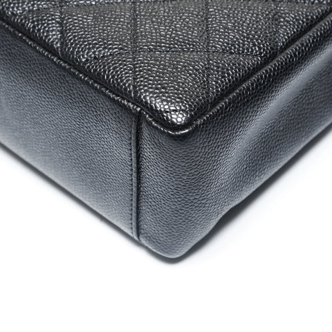 CHANEL Series 8, 2000-2002, Caviar Skin, Large COCO Mark Shoulder Bag black WS28959