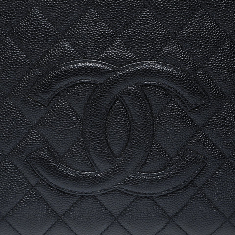 CHANEL Series 8, 2000-2002, Caviar Skin, Large COCO Mark Shoulder Bag black WS28959